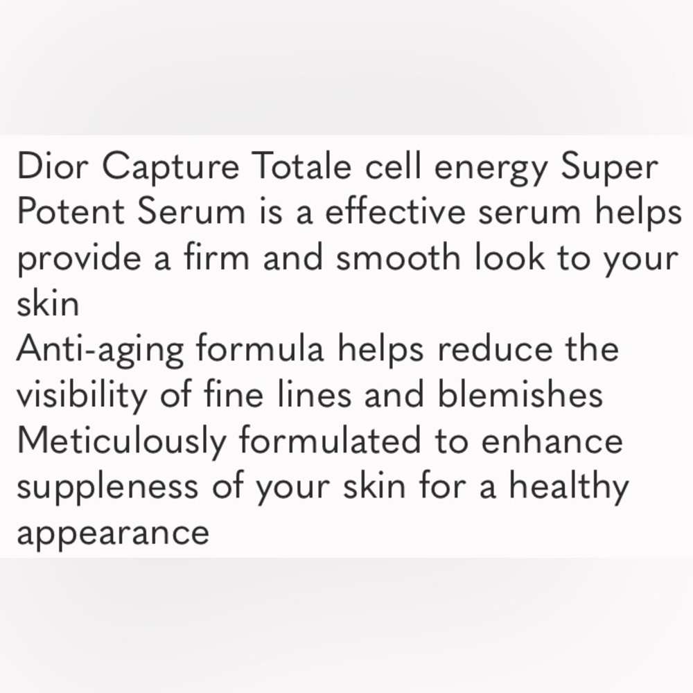 Dior Capture Totale C.E.L.L energy super potent serum, NEW - Picture 5 of 9